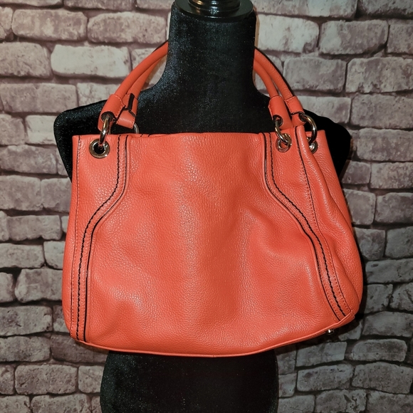 Danier Handbags - ORANGE redish leather purse